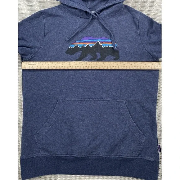 Patagonia Fitz Roy Bear Midweight Hoody Navy Blue Women's (Read Desc) - Picture 3 of 6